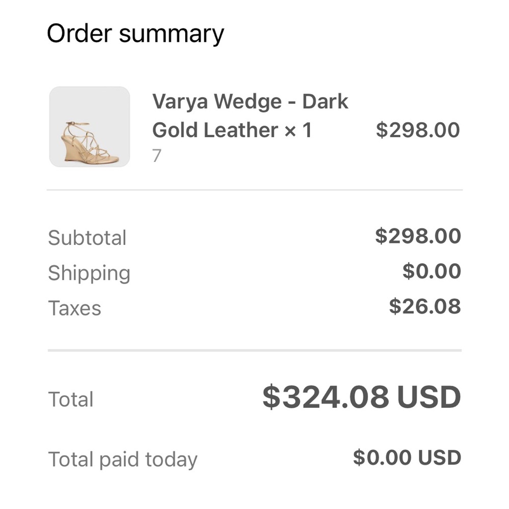Paige varya wedge in size 7. Light Gold - Picture 8 of 10